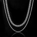 3mm Tennis Chain + 8mm Cuban Link Chain Set in White Gold