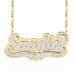 Custom Double Layered Two Tone Heart Name Necklace