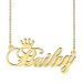 Personalized Crown Engraved  Name Necklace