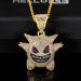 Iced Gengar Pendant in Gold