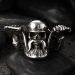 Cycling Pirate Stainless Steel Skull Ring