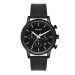 42mm Chronograph Men's Watch with Black Leather  Strap