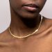 4mm Flat Snake Chain Link in 18K Gold