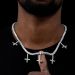5mm Upside Down Cross Tennis Necklace in 18K White Gold