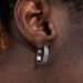 Greek Key Hoop Stainless Steel Earrings