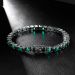 5mm Emerald & Black Stones Tennis Bracelet