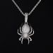 Iced Spider Pendant in White Gold