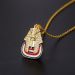 18K Gold Egyptian Pharaoh Pendant Necklace