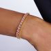 Women's 5mm Pink Stones Tennis 18K Gold Bracelet
