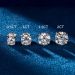 0.5Ct/1Ct/1.5Ct/2Ct Moissanite Brilliant Round Cut Stud Earrings in S925 Silver